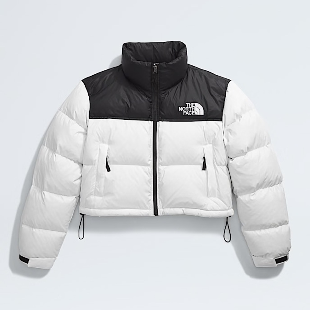 The North Face Women's Cropped White Puffer Jacket
